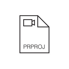 prproj file extension icon outline editable stroke eps