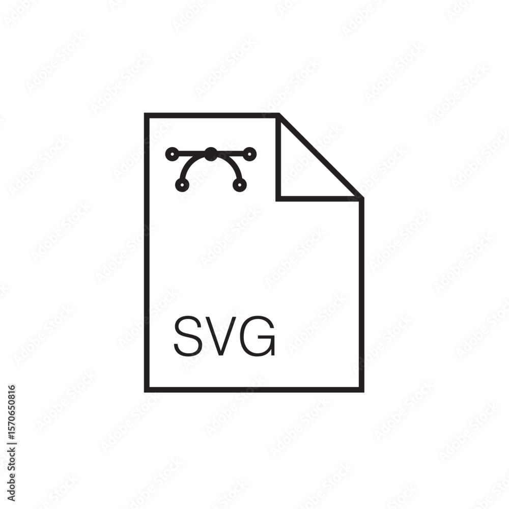 Poster vector file extension icon outline editable stroke eps