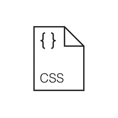css file extension icon outline editable stroke eps 