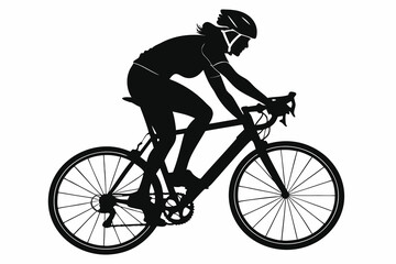 Fototapeta premium Ride the Wind | Dynamic Cyclist Silhouette Design