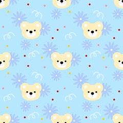 seamless pattern with teddy bears 