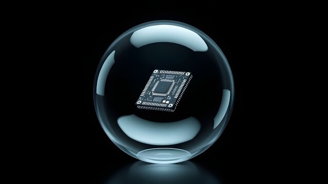 투명구슬 안의 데이터칩a data chip in a transparent ball