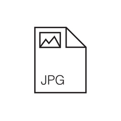 jpg file extension icon outline editable stroke eps 