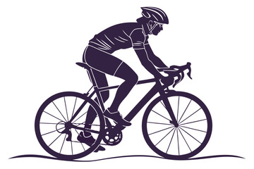 Obraz premium Ride the Wind | Dynamic Cyclist Silhouette Design