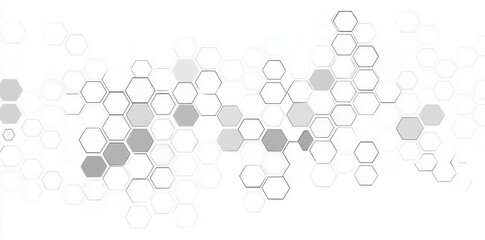 Explore Hexagon Grid, Creating Dynamic, Structure Connections with Abstract Geometric Pattern