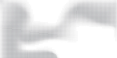 Fototapeta premium Stylish Halftone Dots in Black and White with Gradient Fade and Smooth Effect.