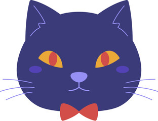 Halloween Cute Face Cat

