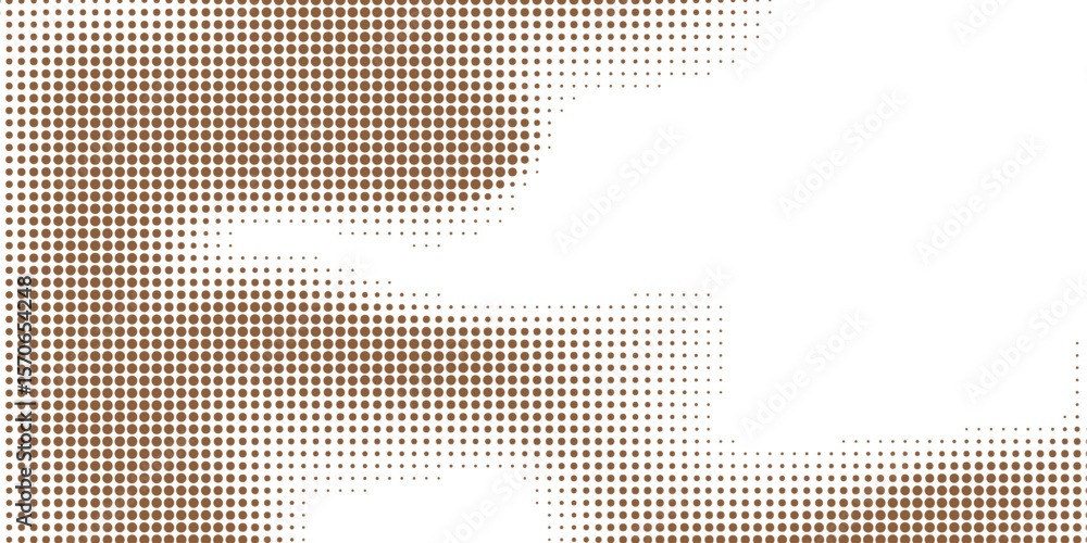 Aufkleber earthy brown halftone background with gradient fade and smooth dot pattern.