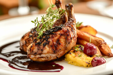 grilled chicken breast with vegetables