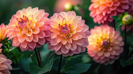 A close-up of vivid flowers in full bloom with bright, contrasting colors.