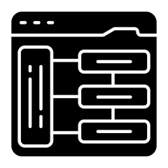 Conceptual solid design icon of web hierarchy