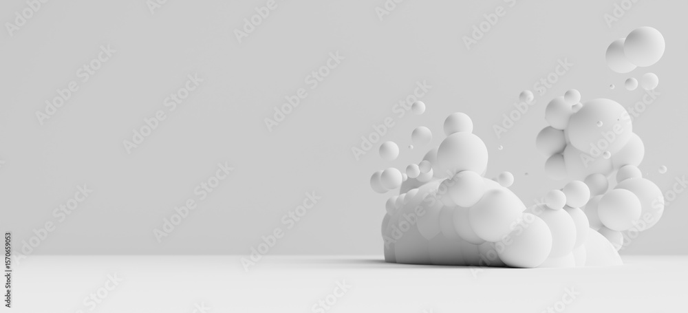 Poster white abstract copy space backgrounds, 3d rendering