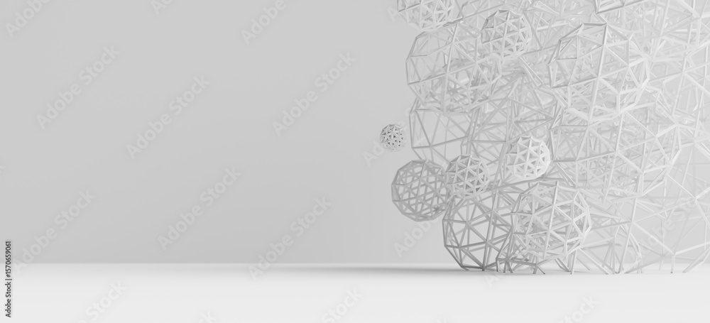 Poster white abstract copy space backgrounds, 3d rendering