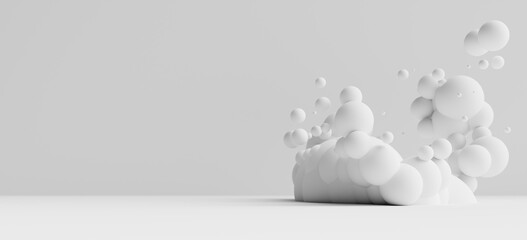 white abstract copy space backgrounds, 3d rendering