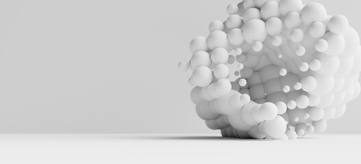 white abstract copy space backgrounds, 3d rendering