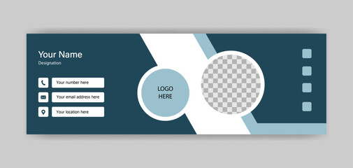 Clean minimalist email signature design multipurpose use