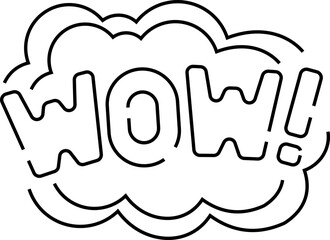 Wow Lettering Icon