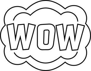 Wow Lettering Icon