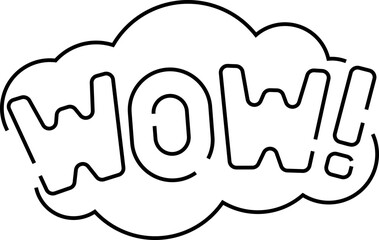 Wow Lettering Icon