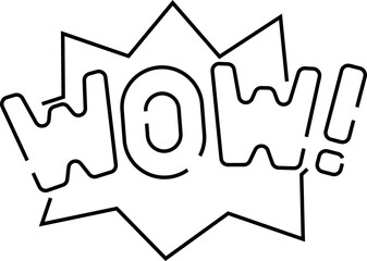 Wow Lettering Icon