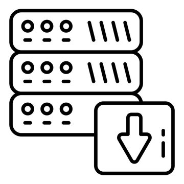 An icon design of server download