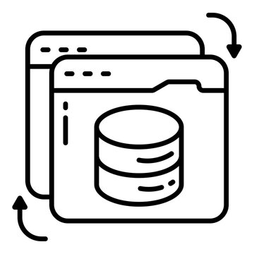 An icon design of database transfer