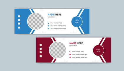 Elegant & stylish email signature design with customizable color variants