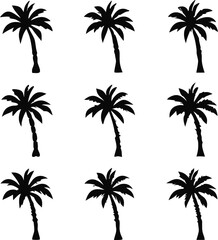 Simple Coconut Tree Icon Design for Tropical Themes Summer and Vacation Graphics