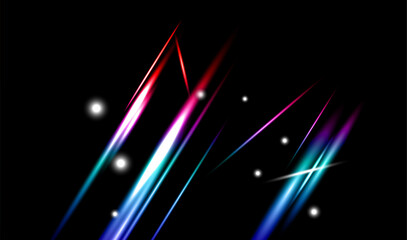 abstract colorful light effect on black background