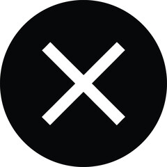 Obraz premium Minimalist White X Symbol Vector Graphic Design on Transparent Background