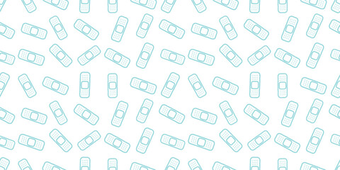 医療アイコンのシームレスパターン・背景素材
Modern Seamless Background Pattern Featuring Medical Icons and Healthcare Equipment in Flat Vector Design