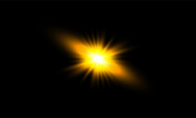 light effect on black background