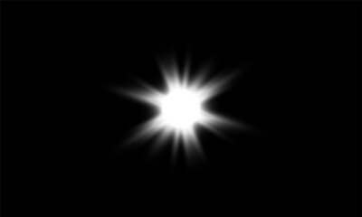 light flash on black background