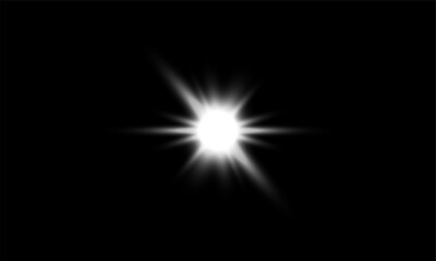 shine star burst on black