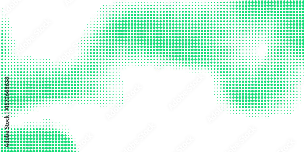 Poster green halftone gradient texture with abstract soft dots and faded overlay.