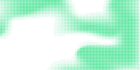 Fototapeta premium Green Abstract Halftone Background with Smooth Dots and Soft Gradient Texture.