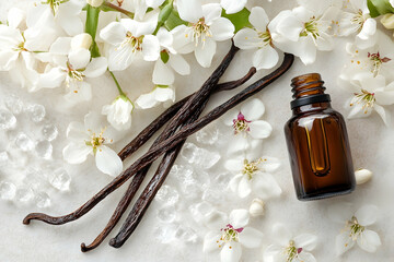 essential oil and flowers