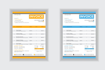 Obraz premium Invoice minimal design template. Bill form business invoice accounting