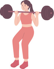 Obraz premium Woman Exercising Weightlifting