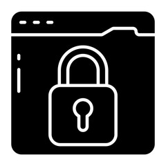 Modern design icon of locked website