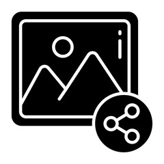An icon design of share image