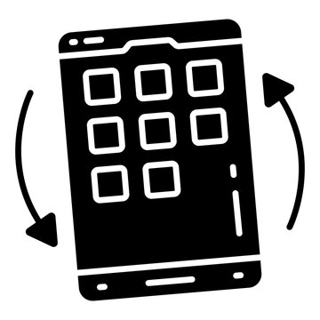 Creative design icon of mobile tilting
