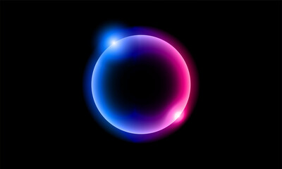 glare light on black background