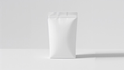 White stand up pouch with zipper packaging