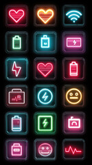 A vector set of web buttons featuring various symbols, arrows, and alphabet icons for internet and computer interface design