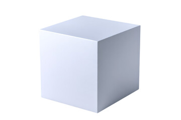 Fototapeta premium A simple white rectangular prism with a textured surface isolated on transparent background