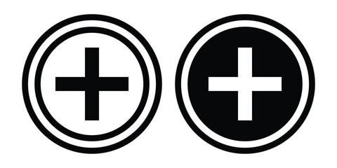 Plus icon, vector medical symbol icon, flat style icon