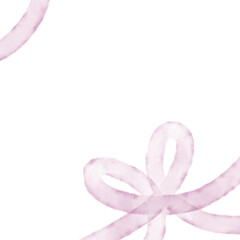 水彩アンティークリボンの背景イラスト　プレゼントリボン柄　Adobe Illustrator Artwork