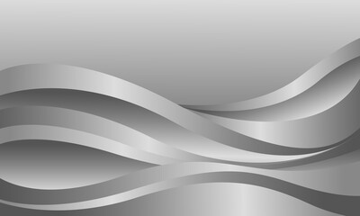 Elegant abstract silver Metallic background. Luxury wave wallpaper. Suitable for templates, banners, covers, sales, business, events, awards, websites, pages, and more