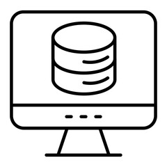 An icon design of online database